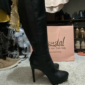 Leather Platform Boots